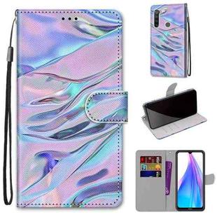 For Xiaomi Redmi Note 8T Coloured Drawing Cross Texture Horizontal Flip PU Leather Case with Holder & Card Slots & Wallet & Lanyard(Fluorescent Water Texture)