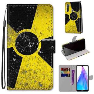 For Xiaomi Redmi Note 8T Coloured Drawing Cross Texture Horizontal Flip PU Leather Case with Holder & Card Slots & Wallet & Lanyard(Yellow Black Logo)