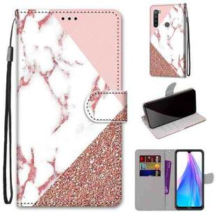 For Xiaomi Redmi Note 8T Coloured Drawing Cross Texture Horizontal Flip PU Leather Case with Holder & Card Slots & Wallet & Lanyard(Powder Stone Texture)