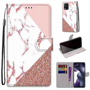 For Xiaomi Mi 10 Lite Coloured Drawing Cross Texture Horizontal Flip PU Leather Case with Holder & Card Slots & Wallet & Lanyard(Powder Stone Texture)