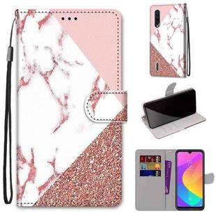 For Xiaomi Mi CC9e / A3 Coloured Drawing Cross Texture Horizontal Flip PU Leather Case with Holder & Card Slots & Wallet & Lanyard(Powder Stone Texture)