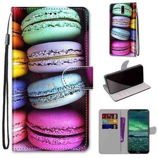 For Nokia 2.3 Coloured Drawing Cross Texture Horizontal Flip PU Leather Case with Holder & Card Slots & Wallet & Lanyard(Colorful Cakes)