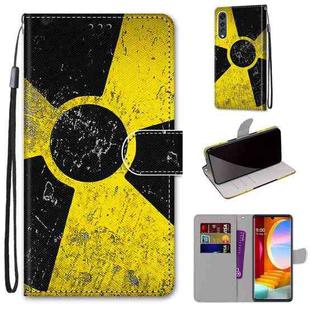 For LG Velvet Coloured Drawing Cross Texture Horizontal Flip PU Leather Case with Holder & Card Slots & Wallet & Lanyard(Yellow Black Logo)