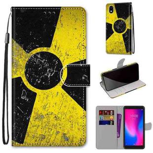 For ZTE Blade A3 2020 Coloured Drawing Cross Texture Horizontal Flip PU Leather Case with Holder & Card Slots & Wallet & Lanyard(Yellow Black Logo)