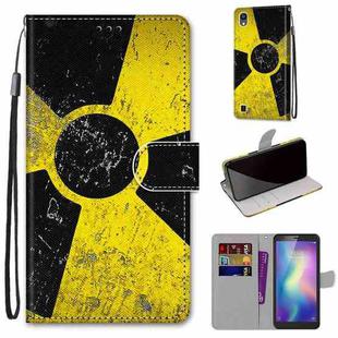 For ZTE Blade A5 2019 Coloured Drawing Cross Texture Horizontal Flip PU Leather Case with Holder & Card Slots & Wallet & Lanyard(Yellow Black Logo)