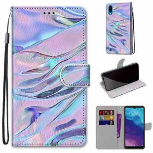 For ZTE Blade A5 2020 Coloured Drawing Cross Texture Horizontal Flip PU Leather Case with Holder & Card Slots & Wallet & Lanyard(Fluorescent Water Texture)