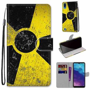 For ZTE Blade A5 2020 Coloured Drawing Cross Texture Horizontal Flip PU Leather Case with Holder & Card Slots & Wallet & Lanyard(Yellow Black Logo)