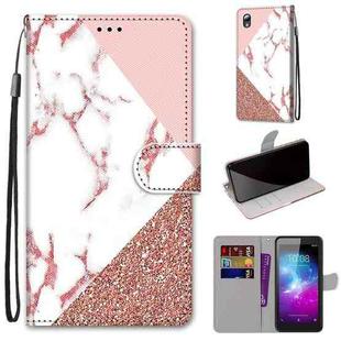 For ZTE Blade L8 / A3 2019 Coloured Drawing Cross Texture Horizontal Flip PU Leather Case with Holder & Card Slots & Wallet & Lanyard(Powder Stone Texture)
