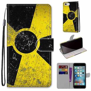 Coloured Drawing Cross Texture Horizontal Flip PU Leather Case with Holder & Card Slots & Wallet & Lanyard For iPhone 6 / 6s(Yellow Black Logo)
