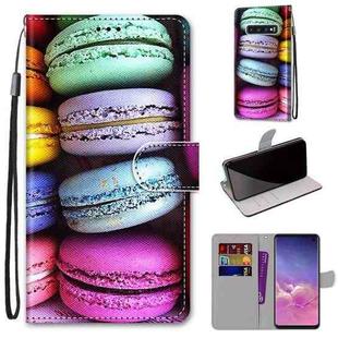 For Samsung Galaxy S10 Coloured Drawing Cross Texture Horizontal Flip PU Leather Case with Holder & Card Slots & Wallet & Lanyard(Colorful Layer Cake)