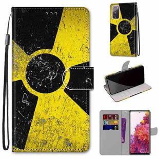 For Samsung Galaxy S20 FE 5G Coloured Drawing Cross Texture Horizontal Flip PU Leather Case with Holder & Card Slots & Wallet & Lanyard(Yellow and Black Signs)