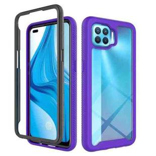 For OPPO A93 Starry Sky Solid Color Series Shockproof PC + TPU Protective Case(Purple)