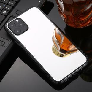 For iPhone 11 Pro TPU + Acrylic Luxury Plating Mirror Phone Case Cover(Silver)
