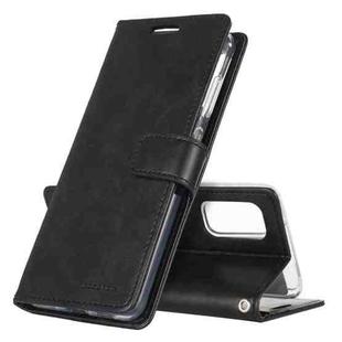 For Samsung Galaxy S20 FE GOOSPERY BLUE MOON Crazy Horse Texture Horizontal Flip Leather Case With Bracket & Card Slot & Wallet(Black)