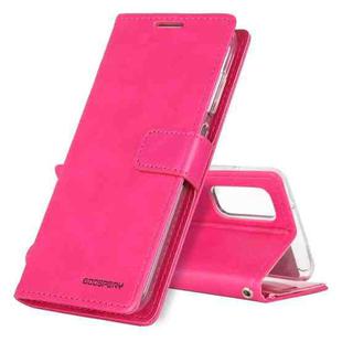 For Samsung Galaxy S20 FE GOOSPERY BLUE MOON Crazy Horse Texture Horizontal Flip Leather Case With Bracket & Card Slot & Wallet(Rose Red)
