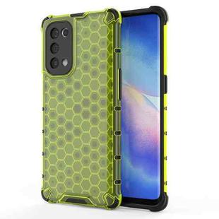 For Oppo Reno5 Pro 5G Shockproof Honeycomb PC + TPU Case(Green)