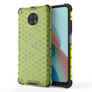 For Xiaomi Redmi Note 9 5G Shockproof Honeycomb PC + TPU Case(Green)