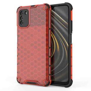 For Xiaomi Poco M3 Shockproof Honeycomb PC + TPU Case(Red)