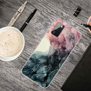 For Samsung Galaxy A02s (US Version) Marble Shockproof  TPU Protective Case(Abstract Black)