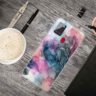 For Samsung Galaxy A21s Marble Shockproof  TPU Protective Case(Abstract Multicolor)