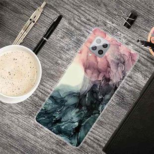 For Samsung Galaxy A42 5G Marble Shockproof  TPU Protective Case(Abstract Black)