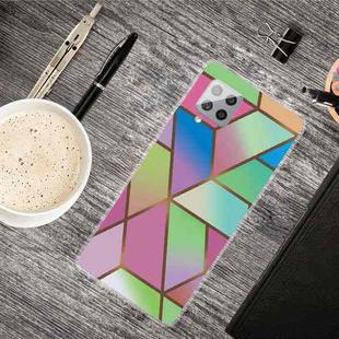 For Samsung Galaxy A42 5G Marble Shockproof  TPU Protective Case(Rhombus Gradient)