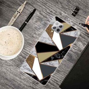 For Samsung Galaxy A42 5G Marble Shockproof  TPU Protective Case(Rhombus Golden Yellow)