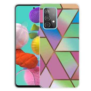 For Samsung Galaxy A52 5G / 4G Marble Shockproof  TPU Protective Case(Rhombus Gradient)
