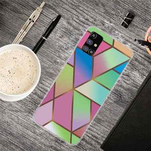 For Samsung Galaxy M31s Marble Shockproof  TPU Protective Case(Rhombus Gradient)