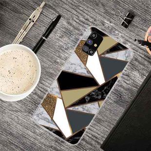 For Samsung Galaxy M31s Marble Shockproof  TPU Protective Case(Rhombus Golden Yellow)