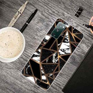 For Samsung Galaxy S20 FE Marble Shockproof  TPU Protective Case(Rhombus Black)