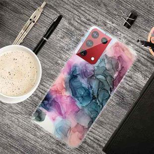 For Samsung Galaxy S21 Ultra 5G Marble Shockproof TPU Protective Case(Abstract Multicolor)