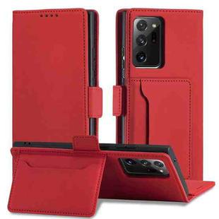 For Samsung Galaxy Note20  Strong Magnetism Liquid Feel Horizontal Flip Leather Case with Holder & Card Slots & Wallet(Red)