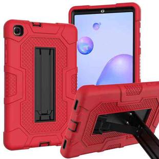For Samsung Galaxy Tab A 8.4 (2020) / T307 Contrast Color Robot Shockproof Silicone + PC Protective Case with Holder(Red Black)