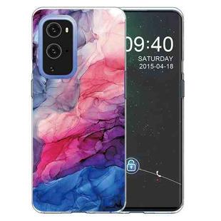 For OnePlus 9 Pro Marble Pattern Shockproof  TPU Protective Case(Abstract Red)