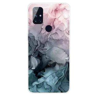 For OnePlus Nord N10 5G Marble Pattern Shockproof  TPU Protective Case(Abstract Light Pink)