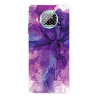 For Xiaomi Mi 10T Lite Marble Pattern Shockproof  TPU Protective Case(Abstract Purple)