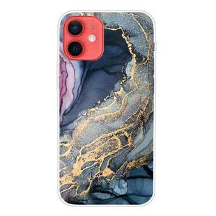 For iPhone 12 mini Marble Pattern Shockproof  TPU Protective Case (Abstract Gold)