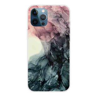 For iPhone 12 / 12 Pro Marble Pattern Shockproof  TPU Protective Case(Abstract Black)