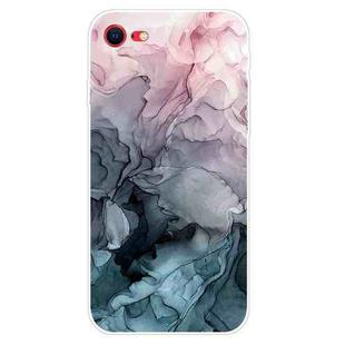 For iPhone SE 2022 / SE 2020 / 8 / 7 Marble Pattern Shockproof  TPU Protective Case(Abstract Light Pink)