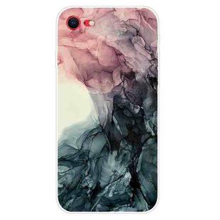 For iPhone SE 2022 / SE 2020 / 8 / 7 Marble Pattern Shockproof  TPU Protective Case(Abstract Black)