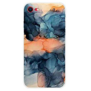 For iPhone SE 2022 / SE 2020 / 8 / 7 Marble Pattern Shockproof  TPU Protective Case(Abstract Blue)