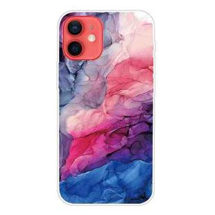 For iPhone 11 Marble Pattern Shockproof  TPU Protective Case (Abstract Red)