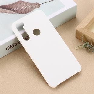 For Xiaomi Redmi Note 8 Solid Color Liquid Silicone Shockproof Coverage Protective Case(White)