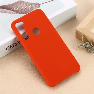 For Xiaomi Redmi Note 8 Solid Color Liquid Silicone Shockproof Coverage Protective Case(Red)