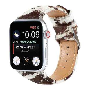 Horsehair Fluffy Leopard Print Leather Watch Band For Apple Watch Series 8&7 41mm / SE 2&6&SE&5&4 40mm / 3&2&1 38mm(1)