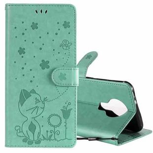 For Nokia 3.4 Cat Bee Embossing Pattern Shockproof Horizontal Flip Leather Case with Holder & Card Slots & Wallet(Green)