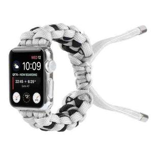 Braided Umbrella Cord Watch Band For Apple Watch Series 7 45mm / 6 & SE & 5 & 4 44mm / 3 & 2 & 1 42mm(Grey)