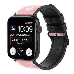 Printed Leather Watch Band For Apple Watch Series 9&8&7 41mm / SE 3&SE 2&6&SE&5&4 40mm / 3&2&1 38mm(C)