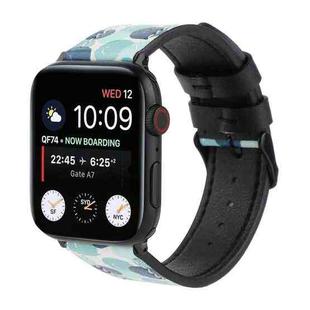 Printed Leather Watch Band For Apple Watch Series 8&7 41mm / SE 2&6&SE&5&4 40mm / 3&2&1 38mm(H)